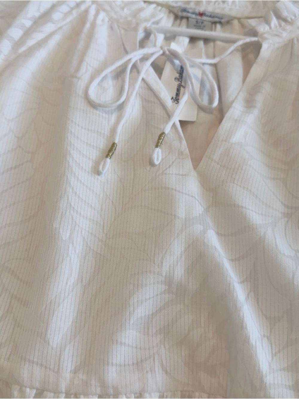 Tommy Bahama White Tiered Babydoll Dress Size Small NWT - Picture 4 of 5